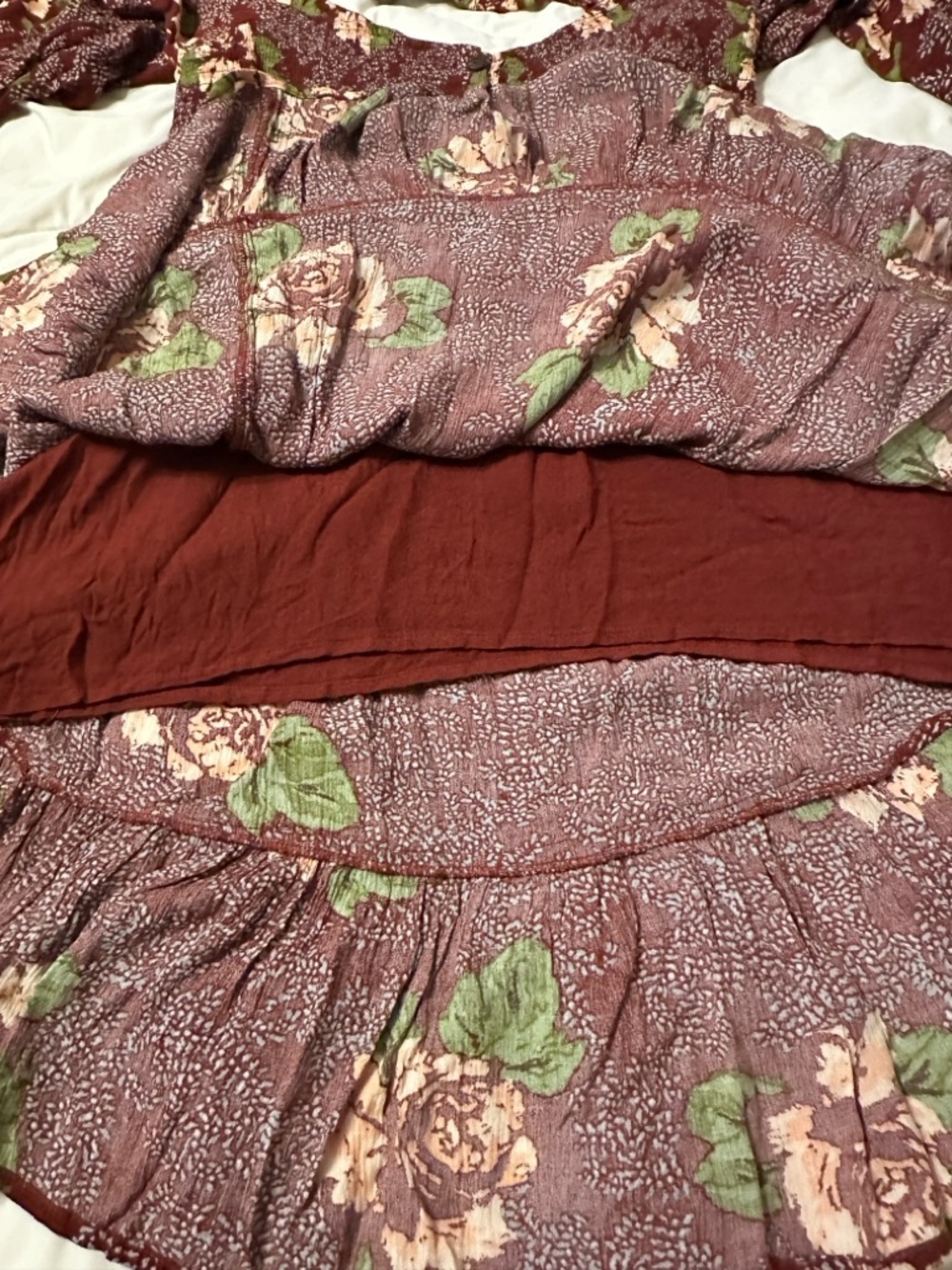 Free People Summer Picnic Printed Mini Dress - NWOT - Size L - Picture 10 of 16